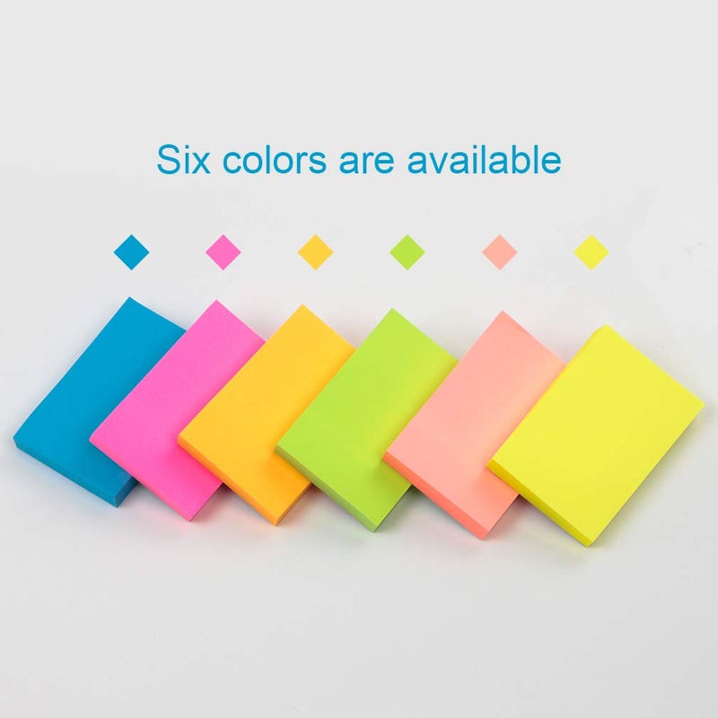 VANZAVANZU Sticky Notes - VANZAVANZU Self-Stick Notes 2x3 in, 24 Pads, 100 Sheets/Pad, 6 Bright Colors, Easy Post Notes (3x2 in, 24 Pads) - Image 4